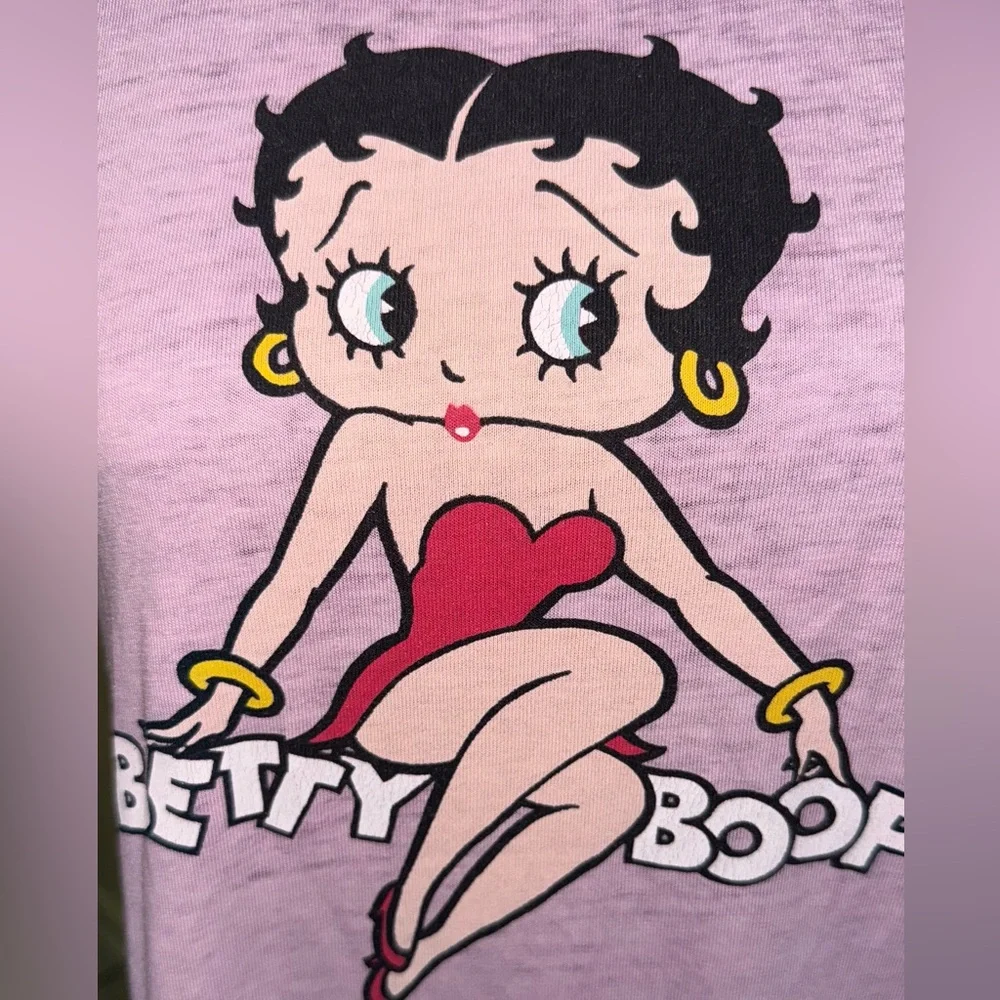 Betty Boop Pink Sleeveless Graphic Sleep Shirt – Size Small